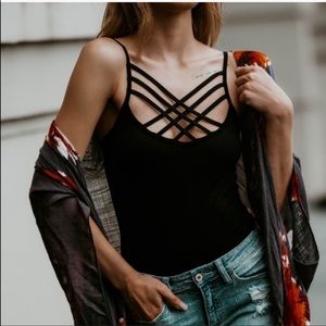 Black Lattice Camisole